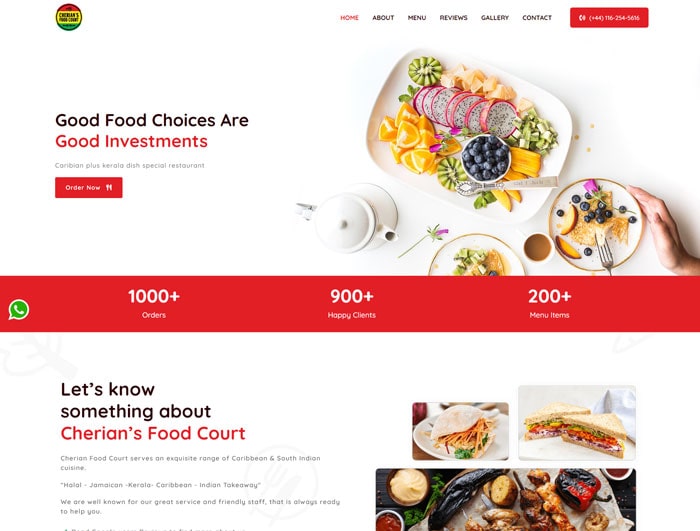 cherians food court website