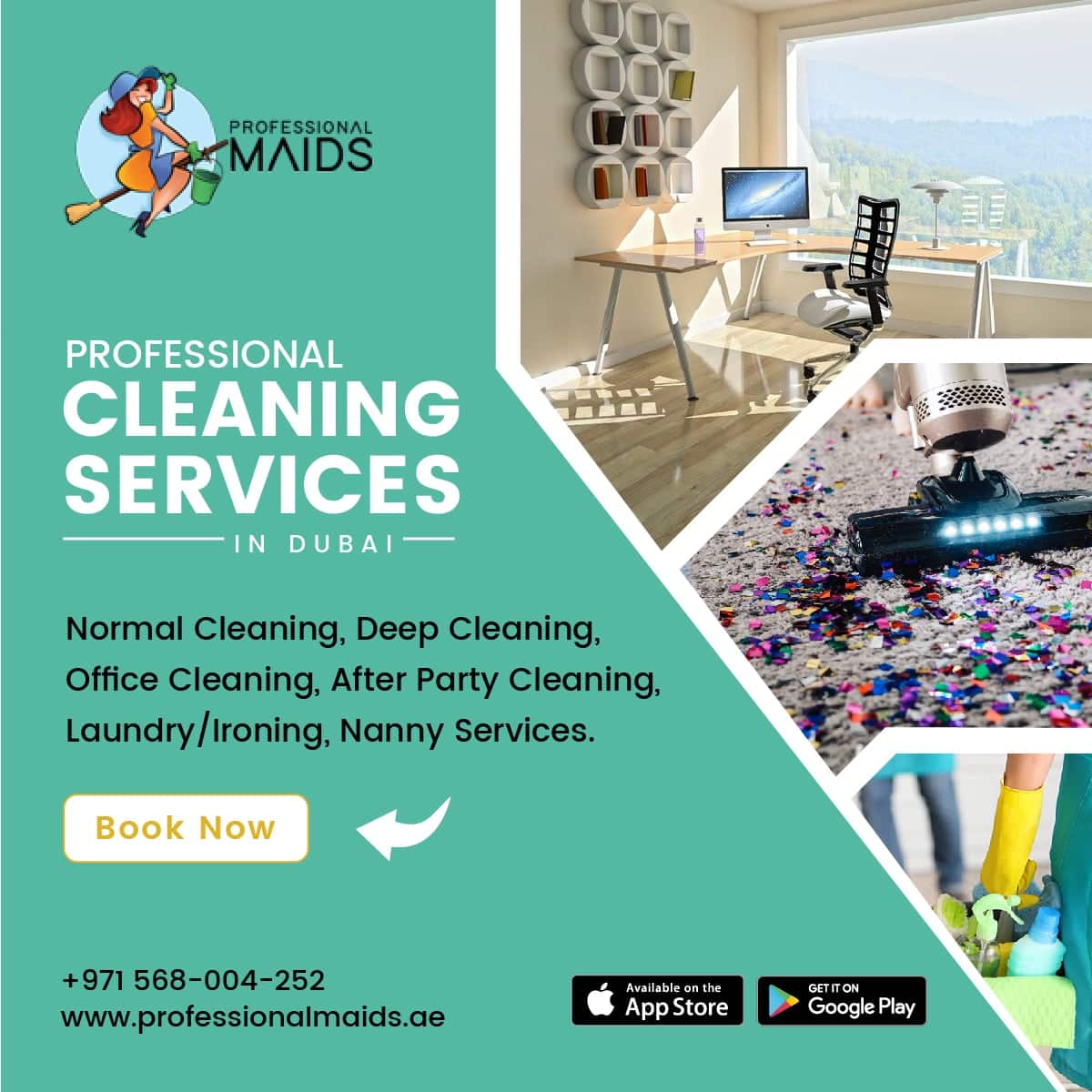 professional maids Facebook Ad